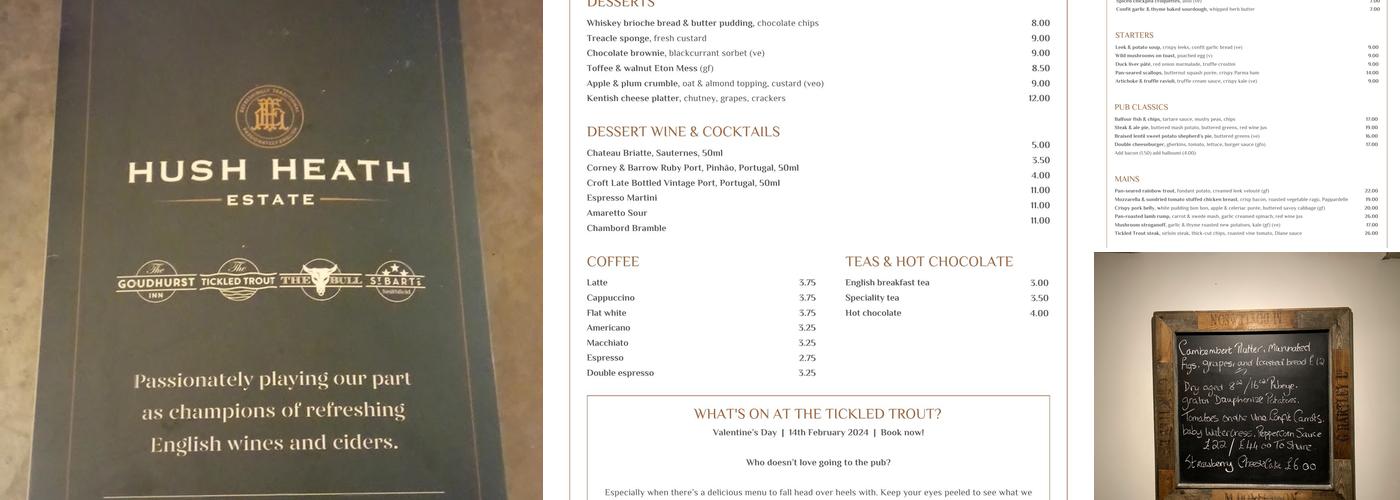 The Tickled Trout Menu