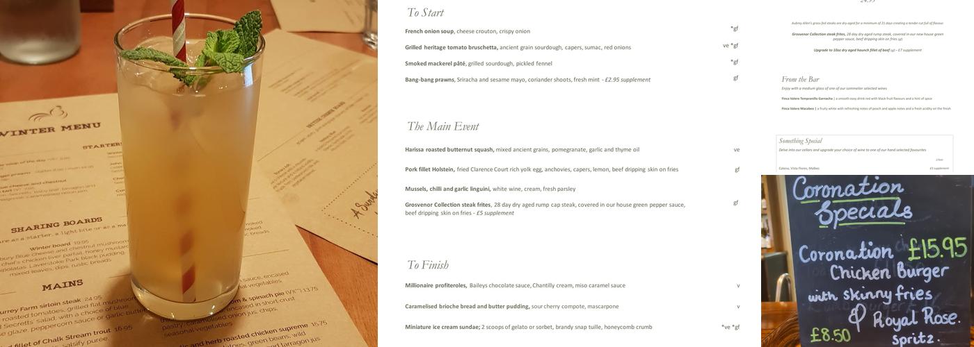 The Cock Inn Menu