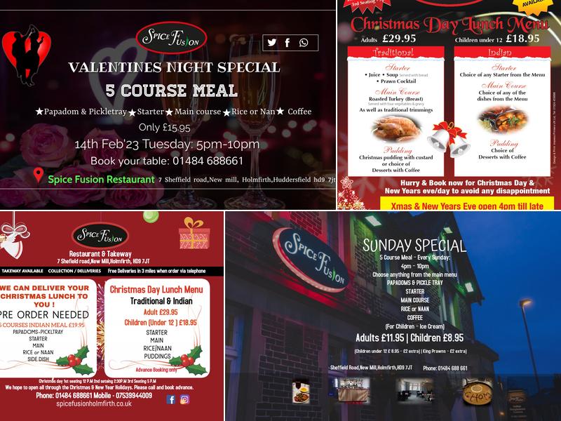 Spice Fusion Restaurant Menu