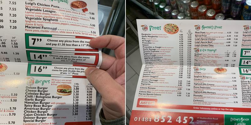 Luigi's Little Italy Menu