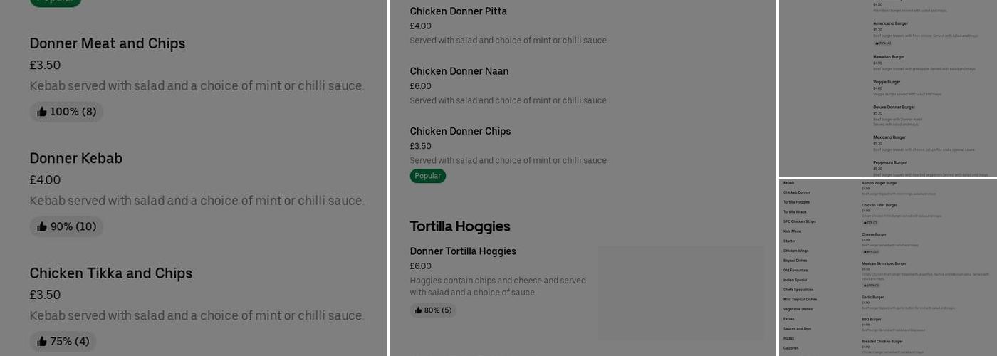 Netherton Spice Menu