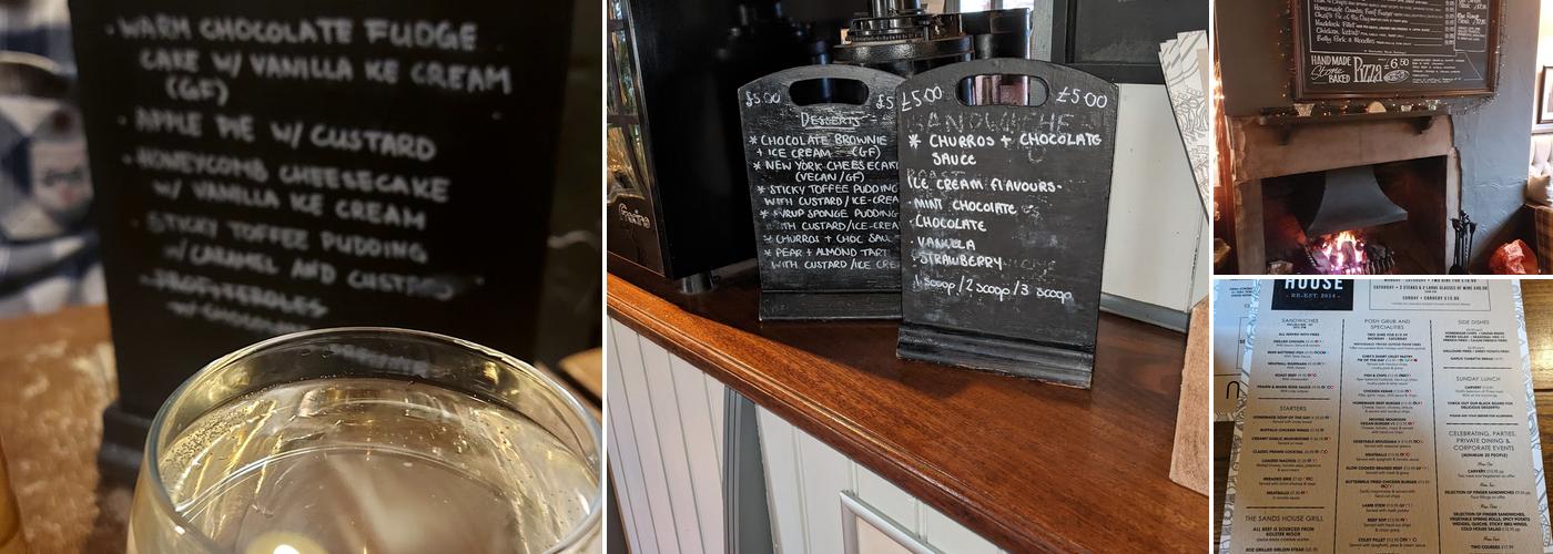 The Sands House Menu