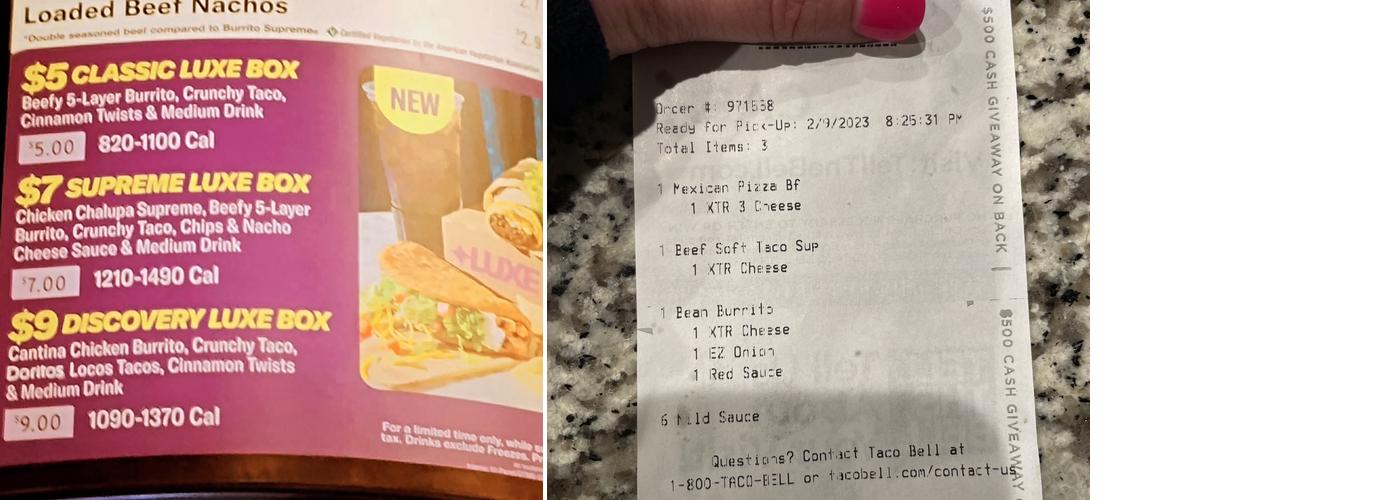 Taco Bell Menu
