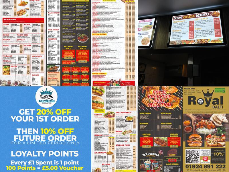 Royal Balti Normanton Menu