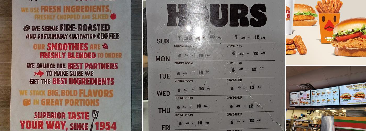 Burger King Menu