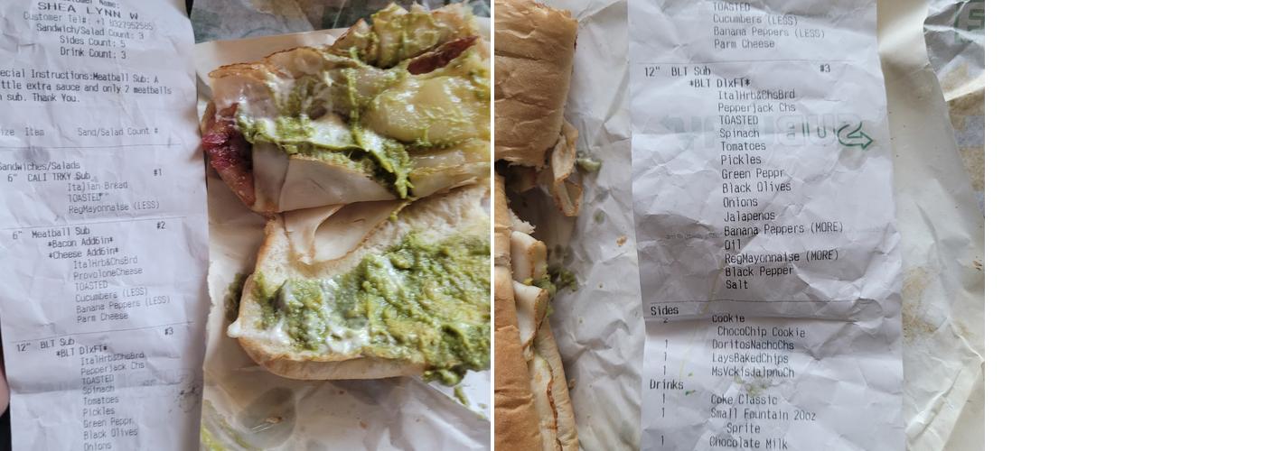 Subway Menu