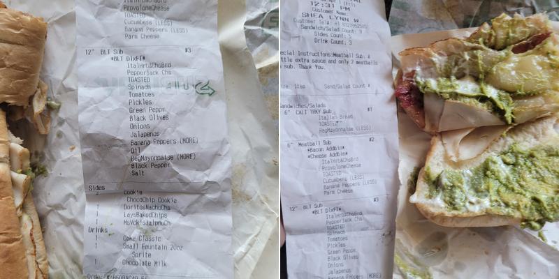 Subway Menu