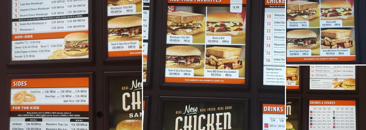 Whataburger Menu