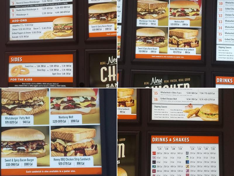 Whataburger Menu