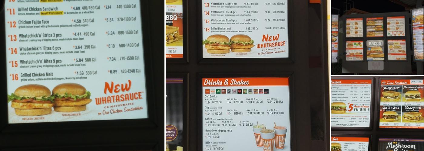 Whataburger Menu