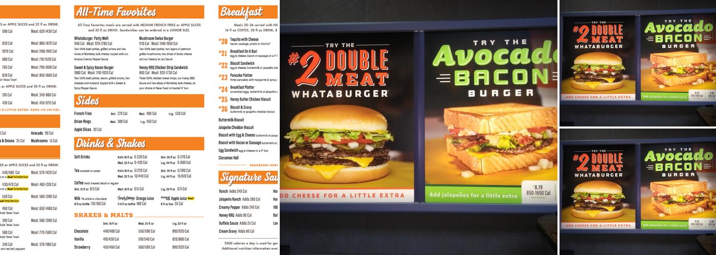 Whataburger Menu