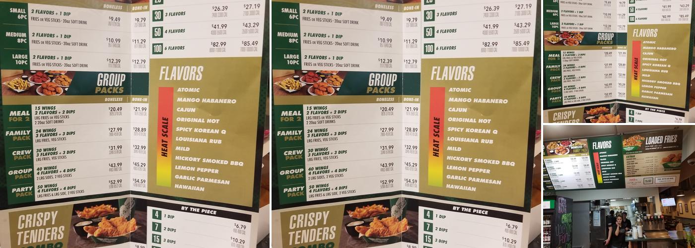 Wingstop Menu