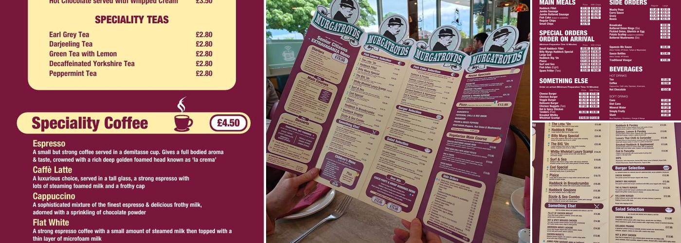 Murgatroyds Menu