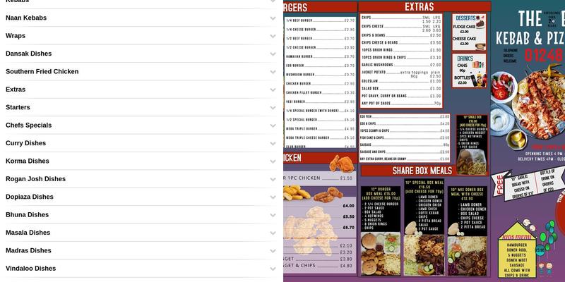 Best Kebab & Pizza Menu