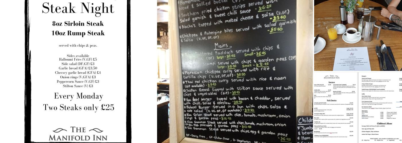 The Manifold Inn Menu