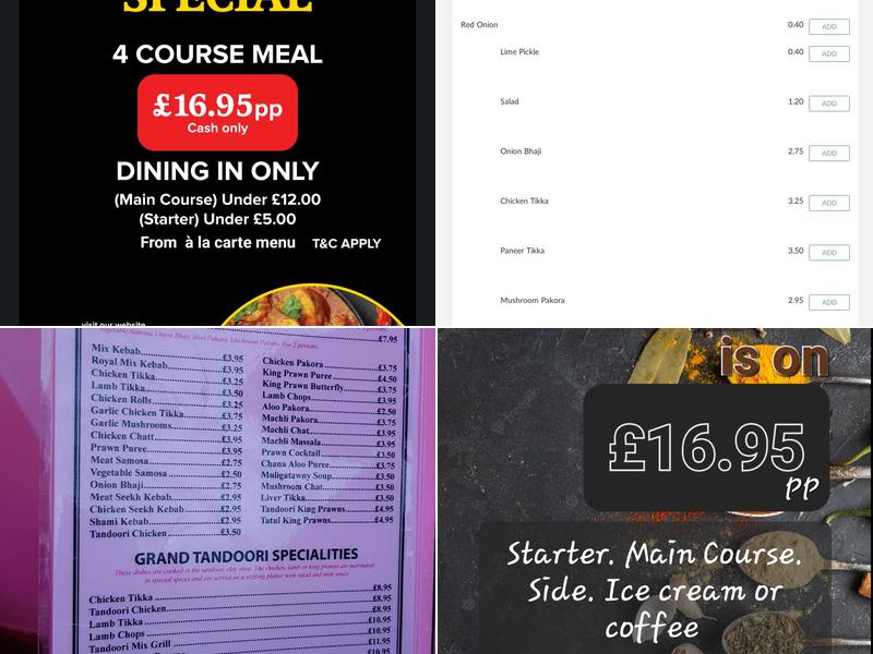 Grand Indian Lounge Menu