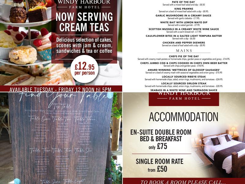 Windy Harbour Farm Restaurant & B&B Menu