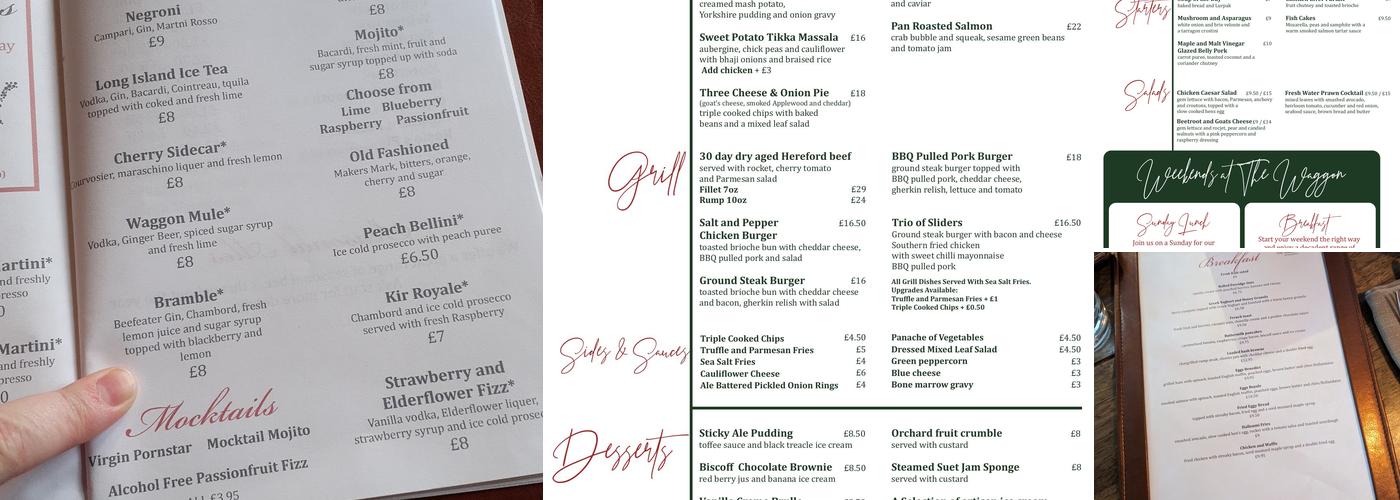 The Waggon Inn Menu