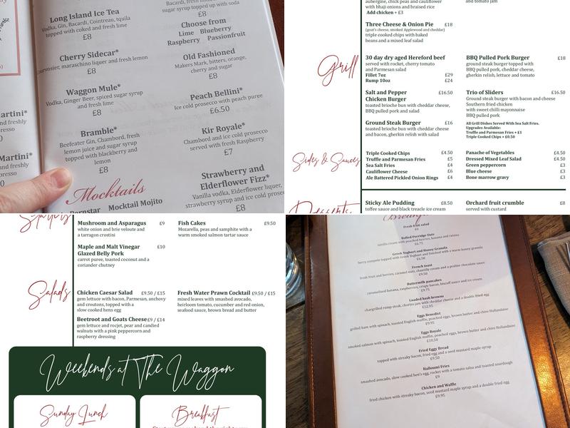The Waggon Inn Menu