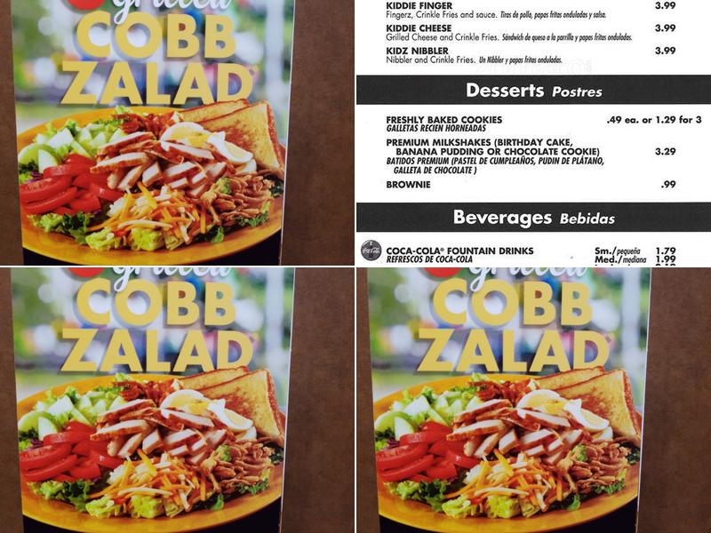 Zaxbys Chicken Fingers & Buffalo Wings Menu