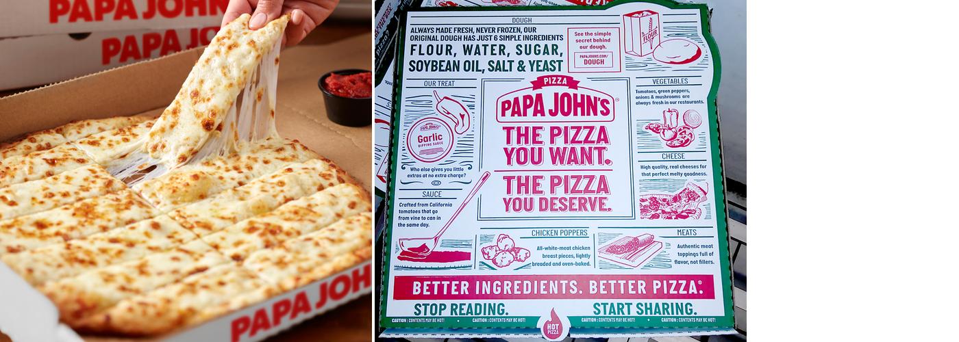 Papa Johns Pizza Menu