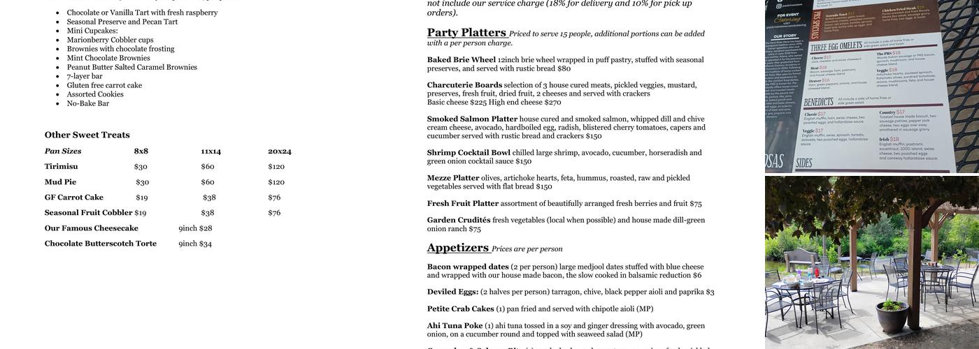 Pack River Store Menu