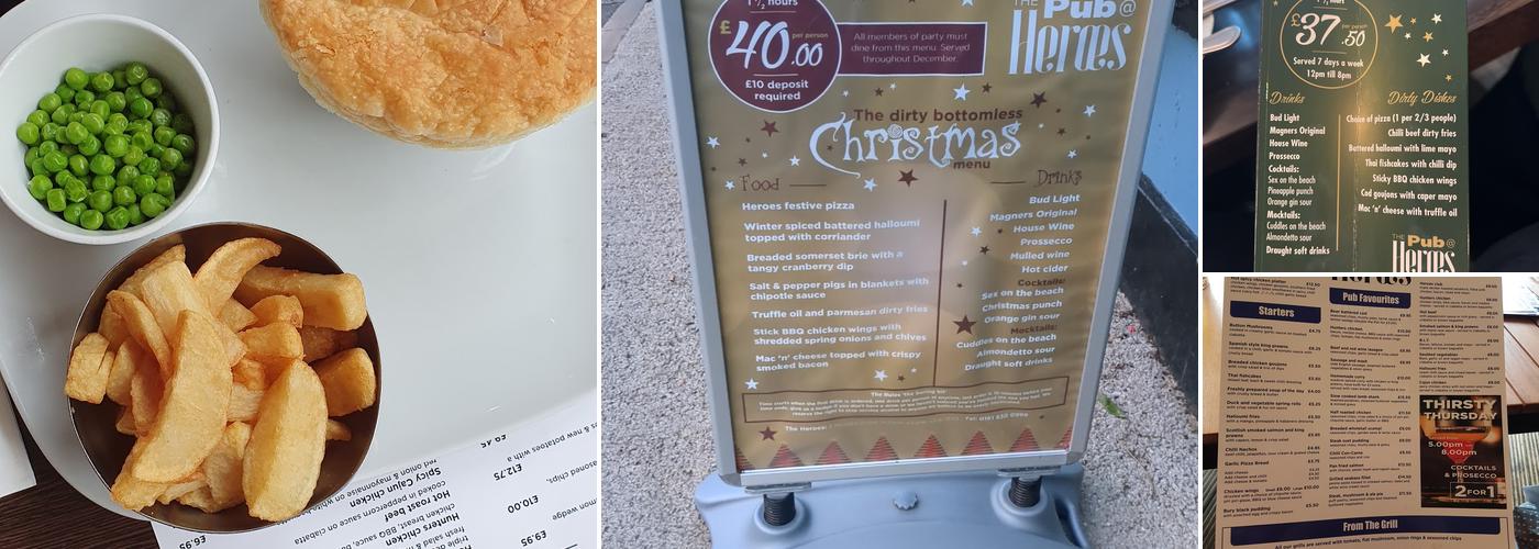 The Heroes of Waterloo Menu