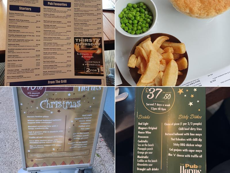 The Heroes of Waterloo Menu