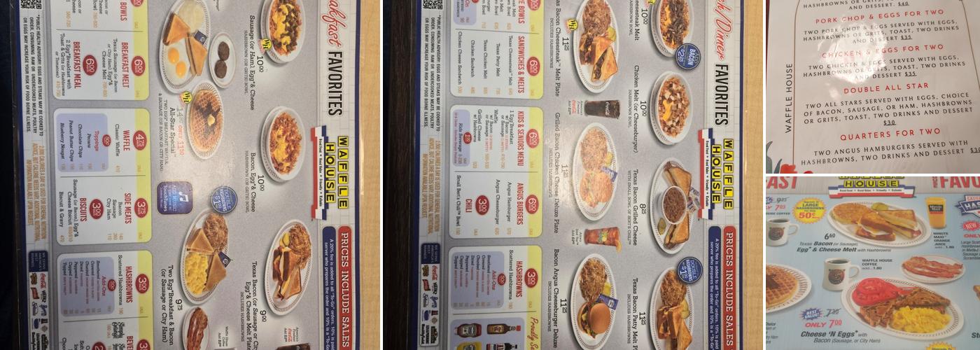Waffle House Menu