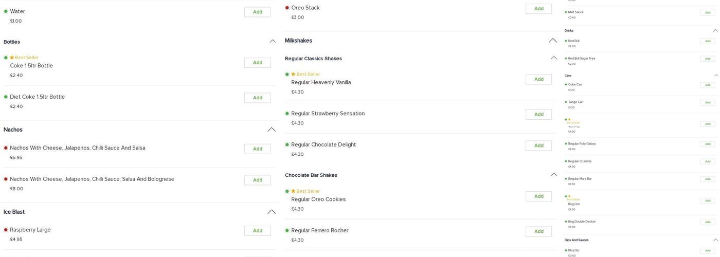 Caesars Kitchen Menu