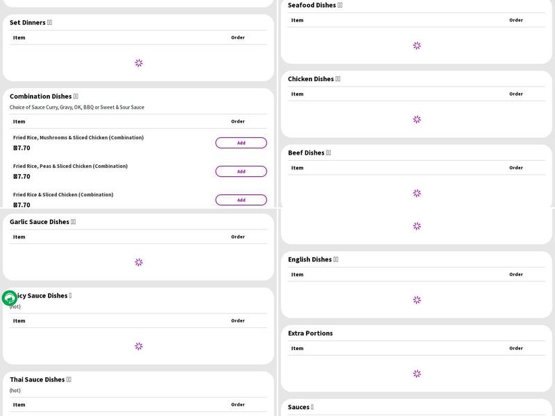 T&T Chinese Takeaway Menu