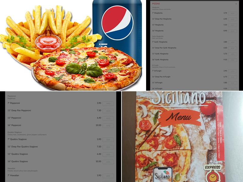 Siciliano Pizza Menu