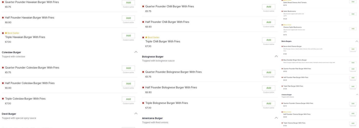 Sopranos Pizzas - Leeds Menu