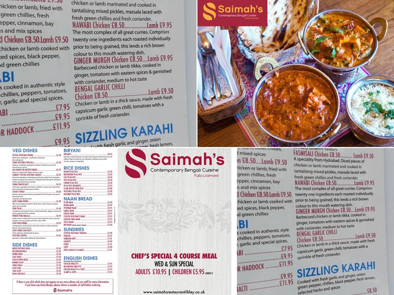 Saimah's Restaurant Menu