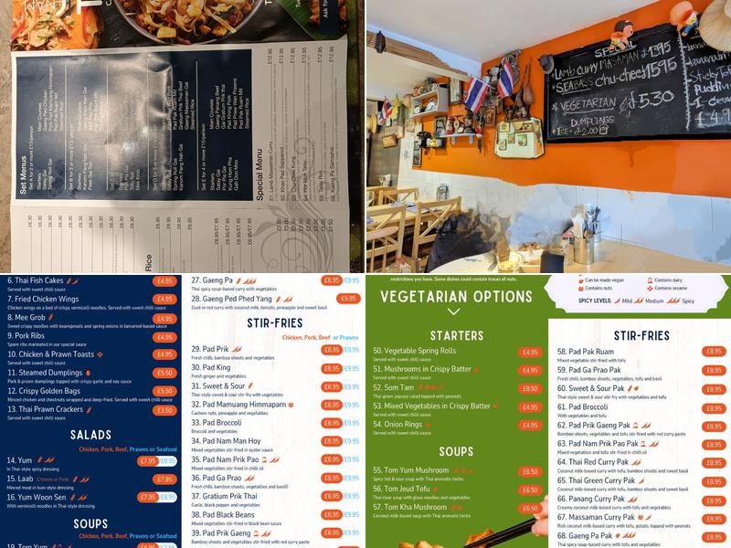 Nam Jai Thai Menu
