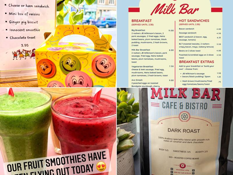 Milk Bar Cafe & Deli Menu