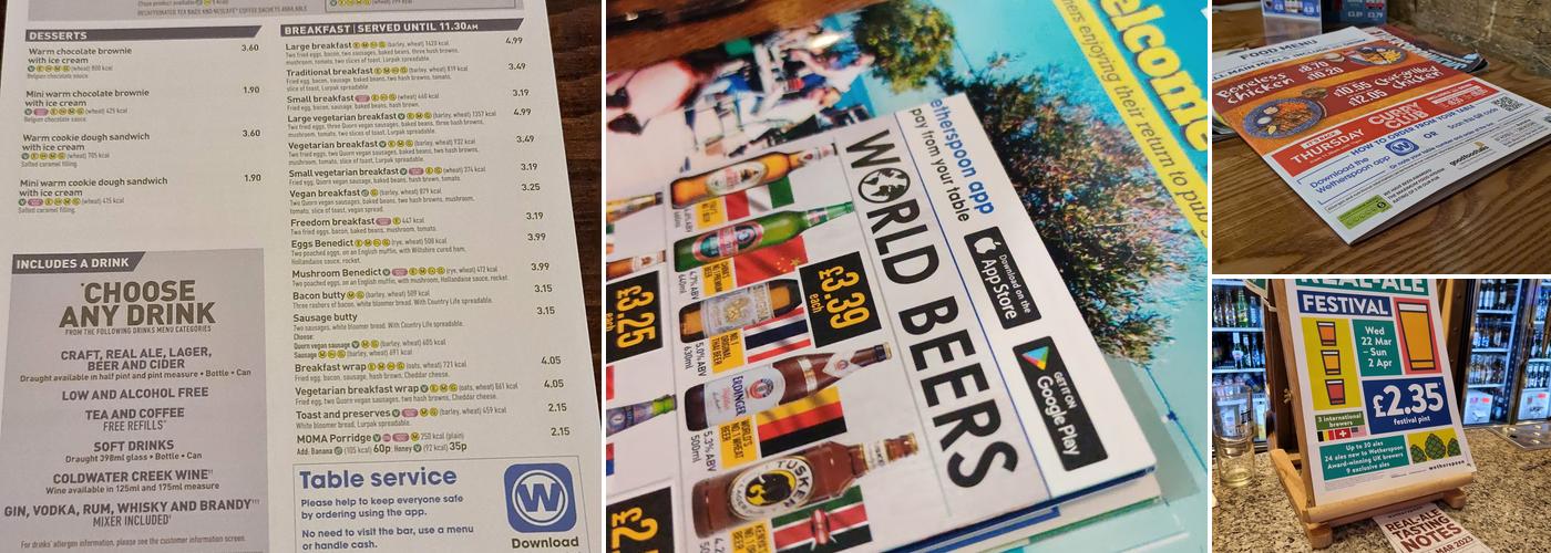 The Steel Foundry - JD Wetherspoon Menu