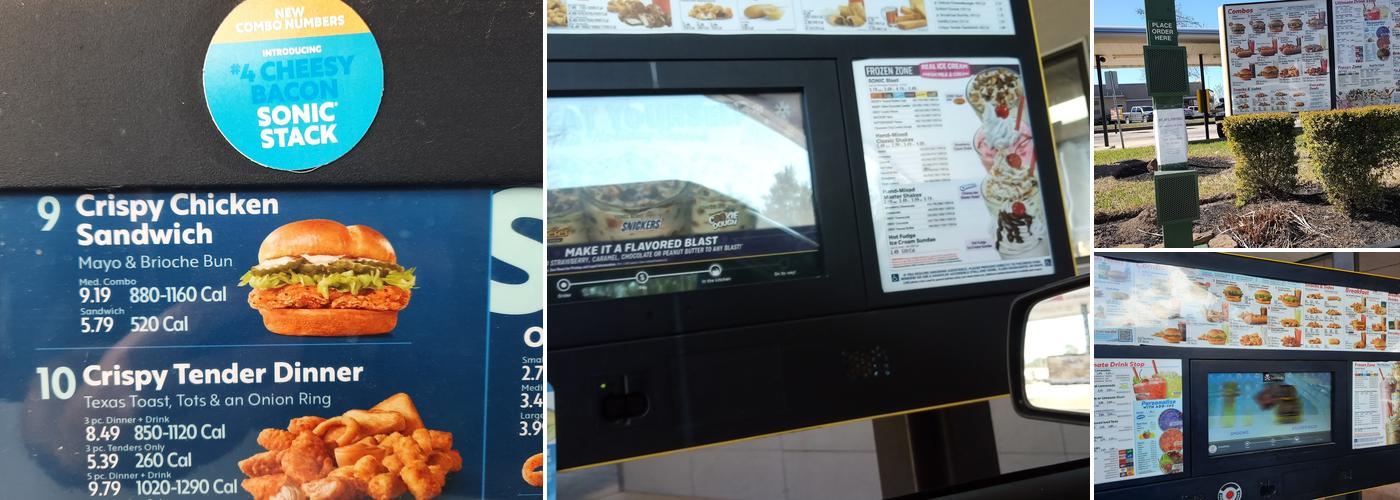 Sonic Drive-In Menu