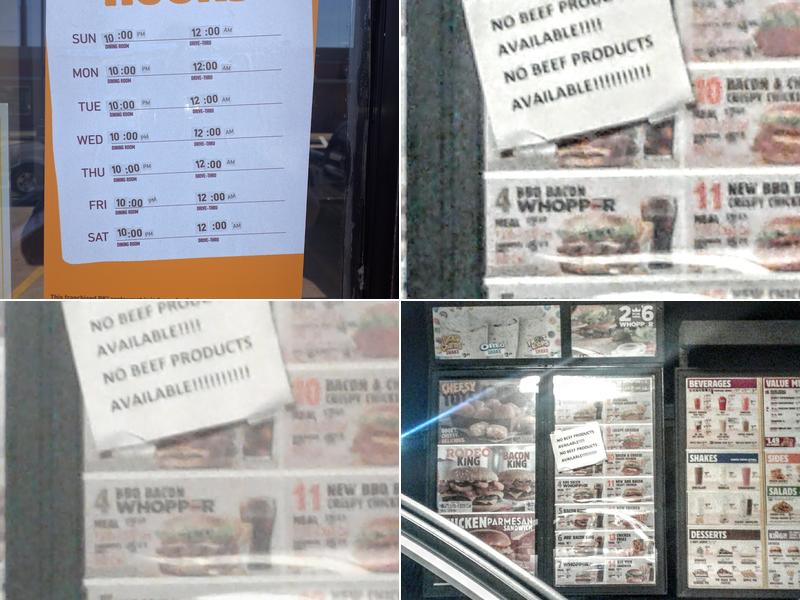 Burger King Menu