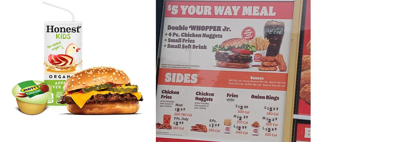 Burger King Menu