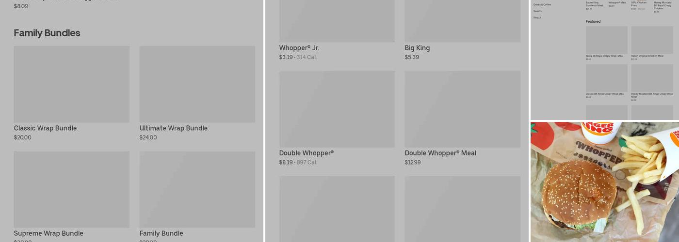 Burger King Menu