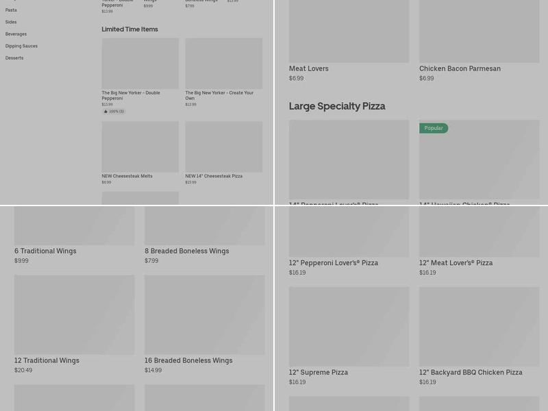 Pizza Hut Menu