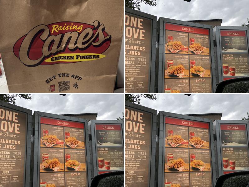 Raising Cane's Chicken Fingers Menu