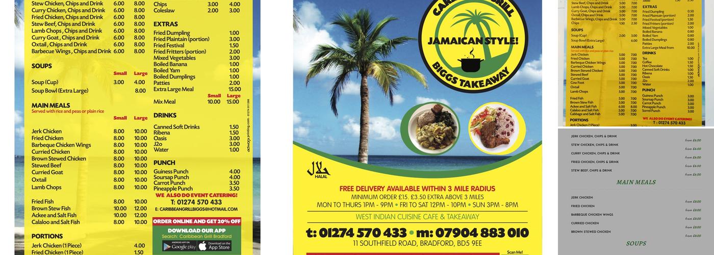 Caribbean Grill Menu