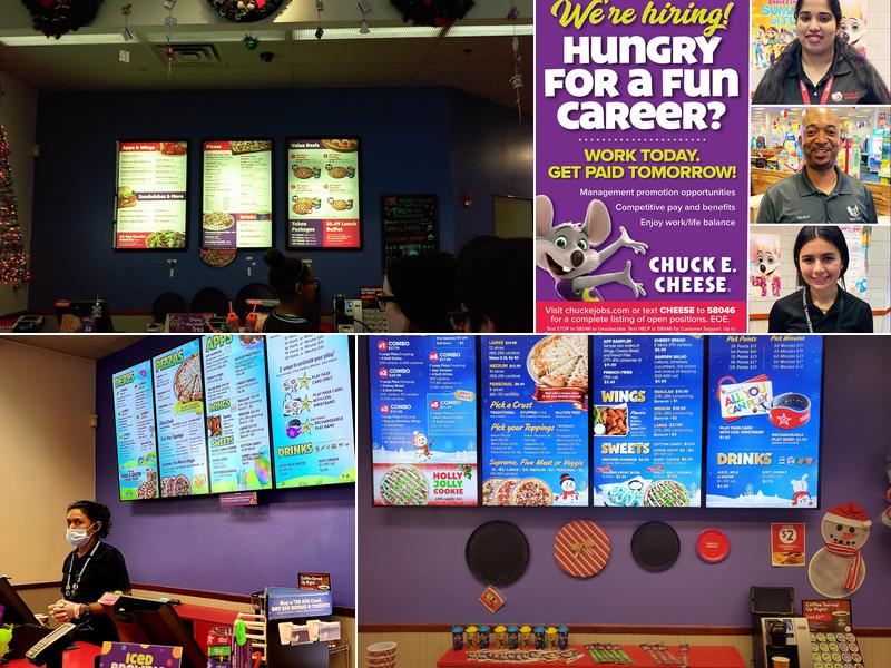Chuck E. Cheese Menu