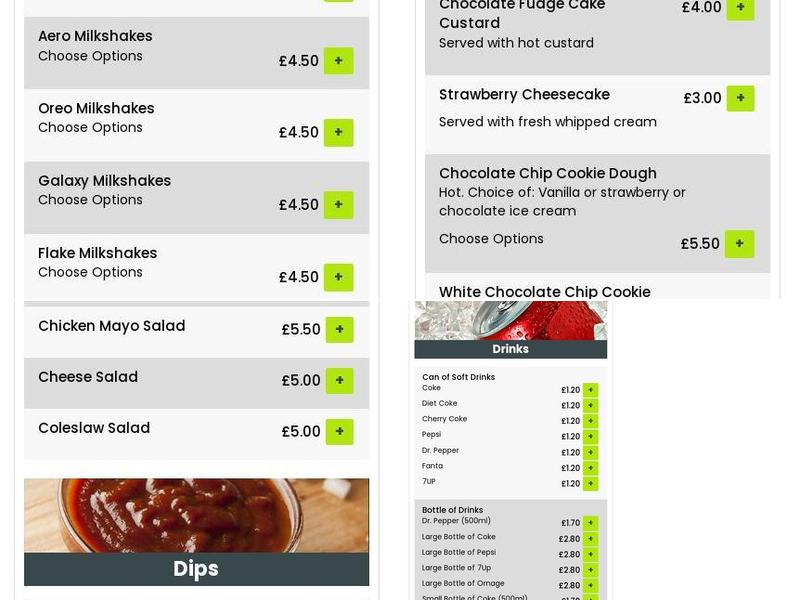 Mojo's Takeaway Menu