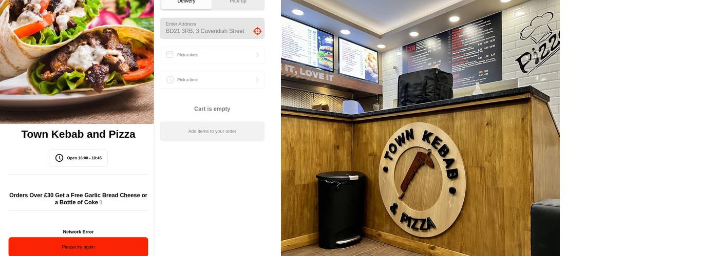 Town Kebab and Pizza Menu