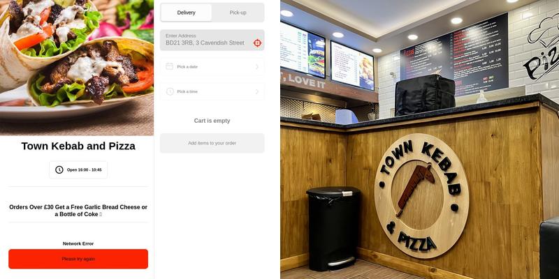 Town Kebab and Pizza Menu