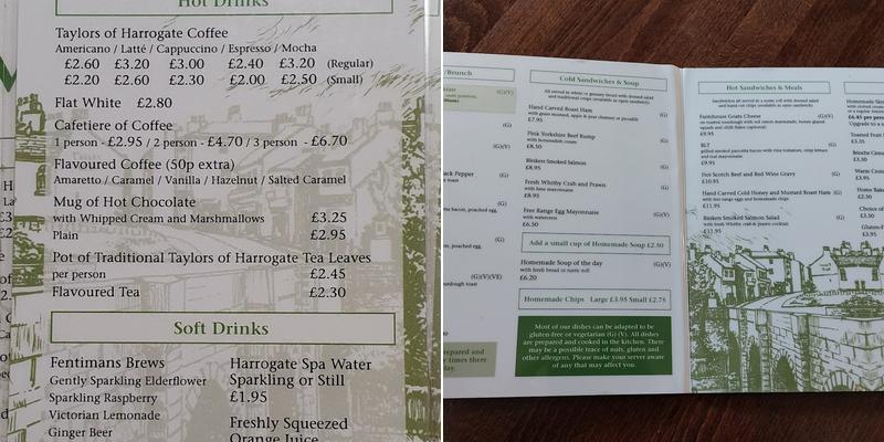 Pomfrets of Wetherby Menu