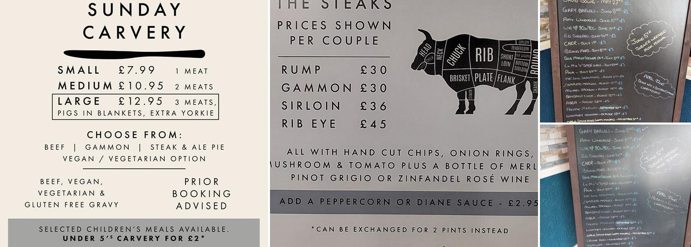 The Rustic Arms Menu